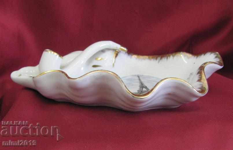 Vintich Porcelain Ashtray Marked France - 7 Vintich Porcelain Ashtray Marked France - 7