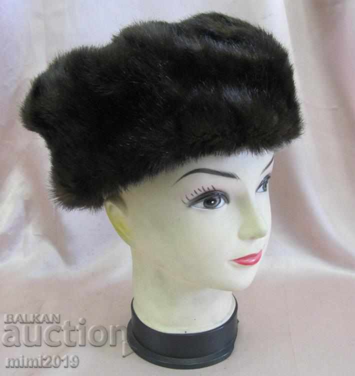 Pălărie de vison pentru femei vintage