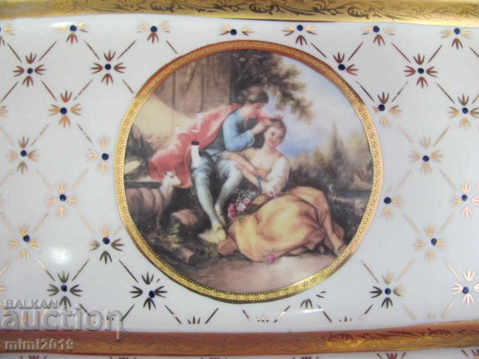 Auction Vintage Large Porcelain Tray Japan Marked Auction Vintage Large Porcelain Tray Japan Marked