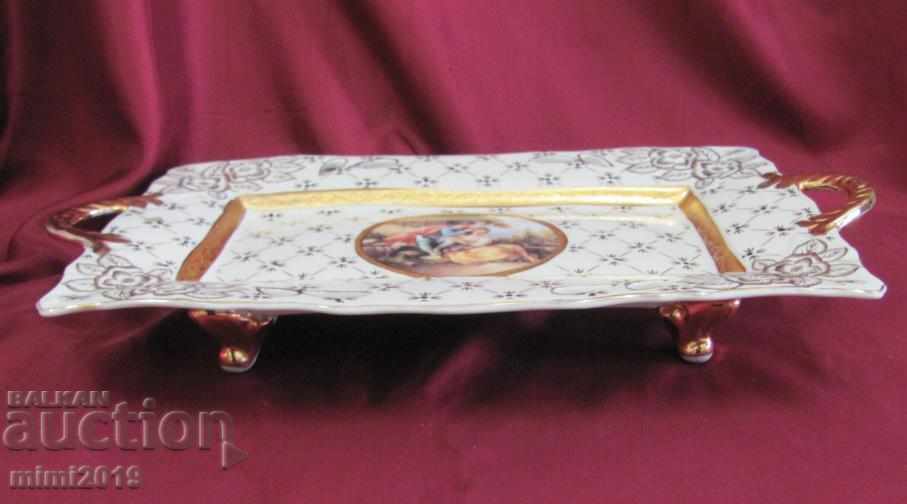 Vintage Large Porcelain Tray Japan Marked - 5 Vintage Large Porcelain Tray Japan Marked - 5