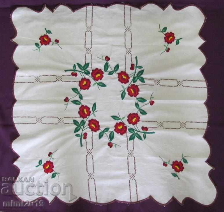 Vintage Hand Embroidery Plaid Cover