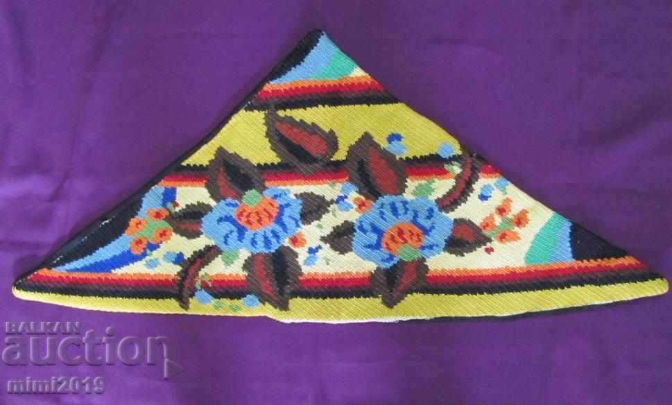 19th Century Hand Embroidered Pillow Woolen Threads - 7 19th Century Hand Embroidered Pillow Woolen Threads - 7