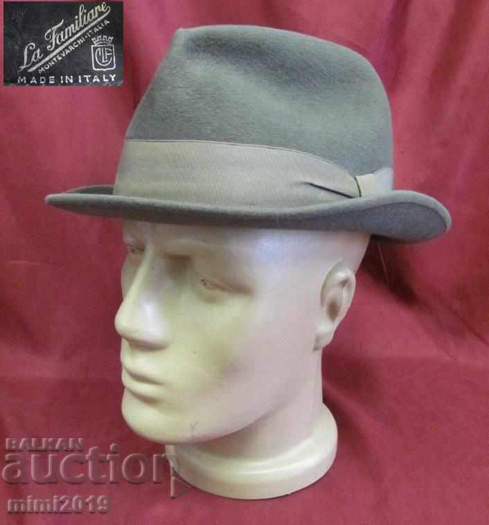 Pălărie bărbătească de 30 de ani Borsalino Feld Fedora Italia