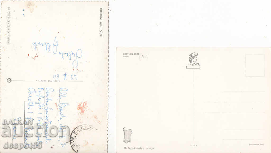 Auction 1960. Italy. Italian folk costumes. Auction 1960. Italy. Italian folk costumes.