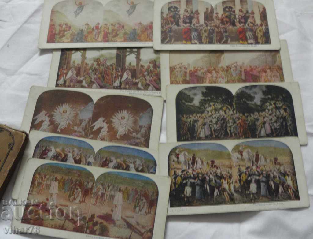 Стар Дървен Стереоскоп с 23 снимки - 7 Стар Дървен Стереоскоп с 23 снимки - 7