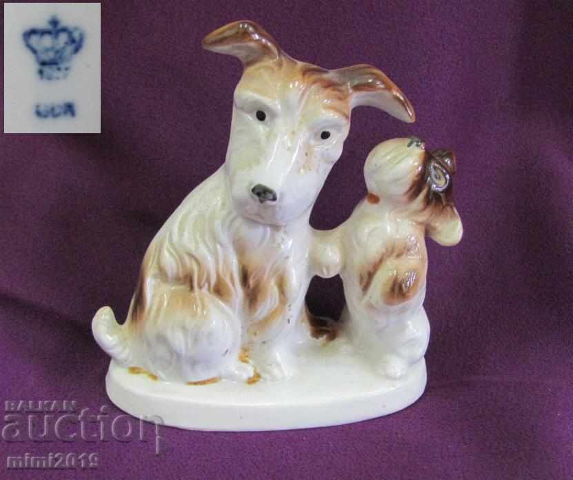 40's Porcelain Figure Dogs Germany - 7 40's Porcelain Figure Dogs Germany - 7