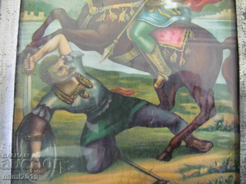 19th century Icon of St. Dimitar Lithography - 5 19th century Icon of St. Dimitar Lithography - 5