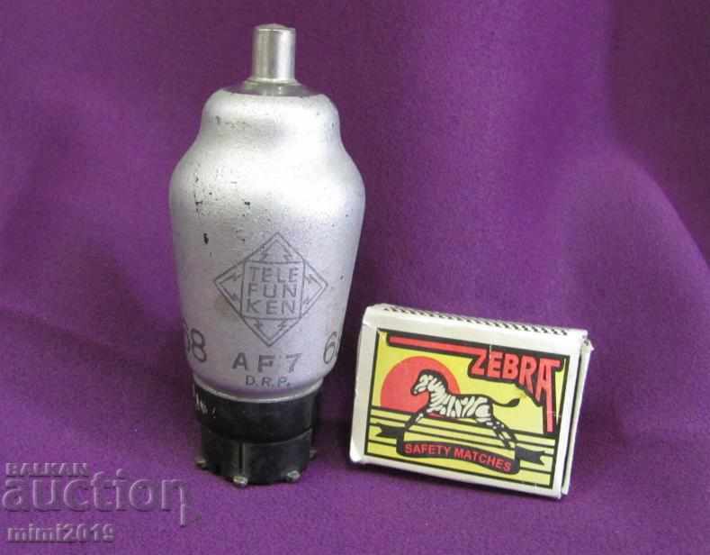 Lampă Radio Războiul Mondial II Telefunken D.R.P - 6 Lampă Radio Războiul Mondial II Telefunken D.R.P - 6