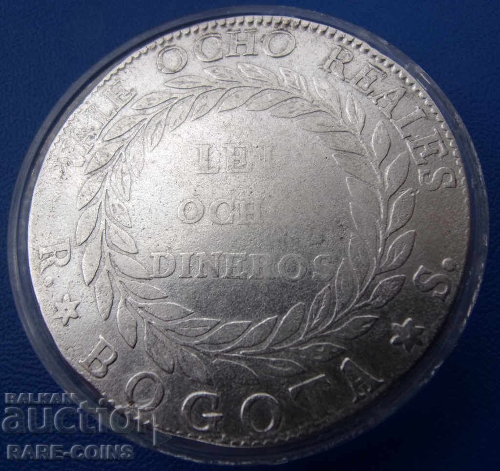 Livrarea Republic of New Granada Thaler 8 Real 1846 Original foarte rar