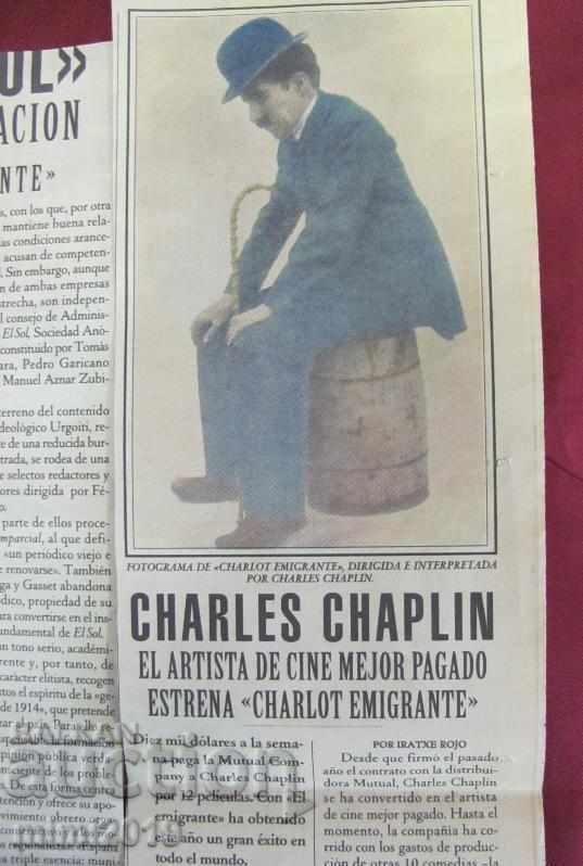 Auction 1917-1918 Part of the newspaper photo Charlie Chaplin Auction 1917-1918 Part of the newspaper photo Charlie Chaplin