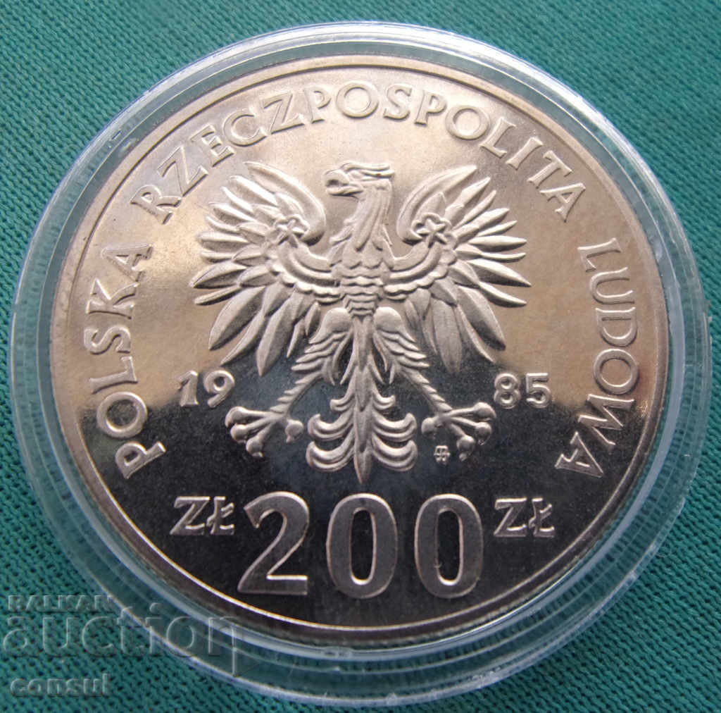 Polonia PROBA 200 PLN 1985 UNC PROOF Rare cu preț € 63.91 | 125.00 BGN
