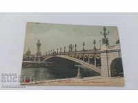 Carte poștală Paris Le Pont Alexandru al III-lea 1920