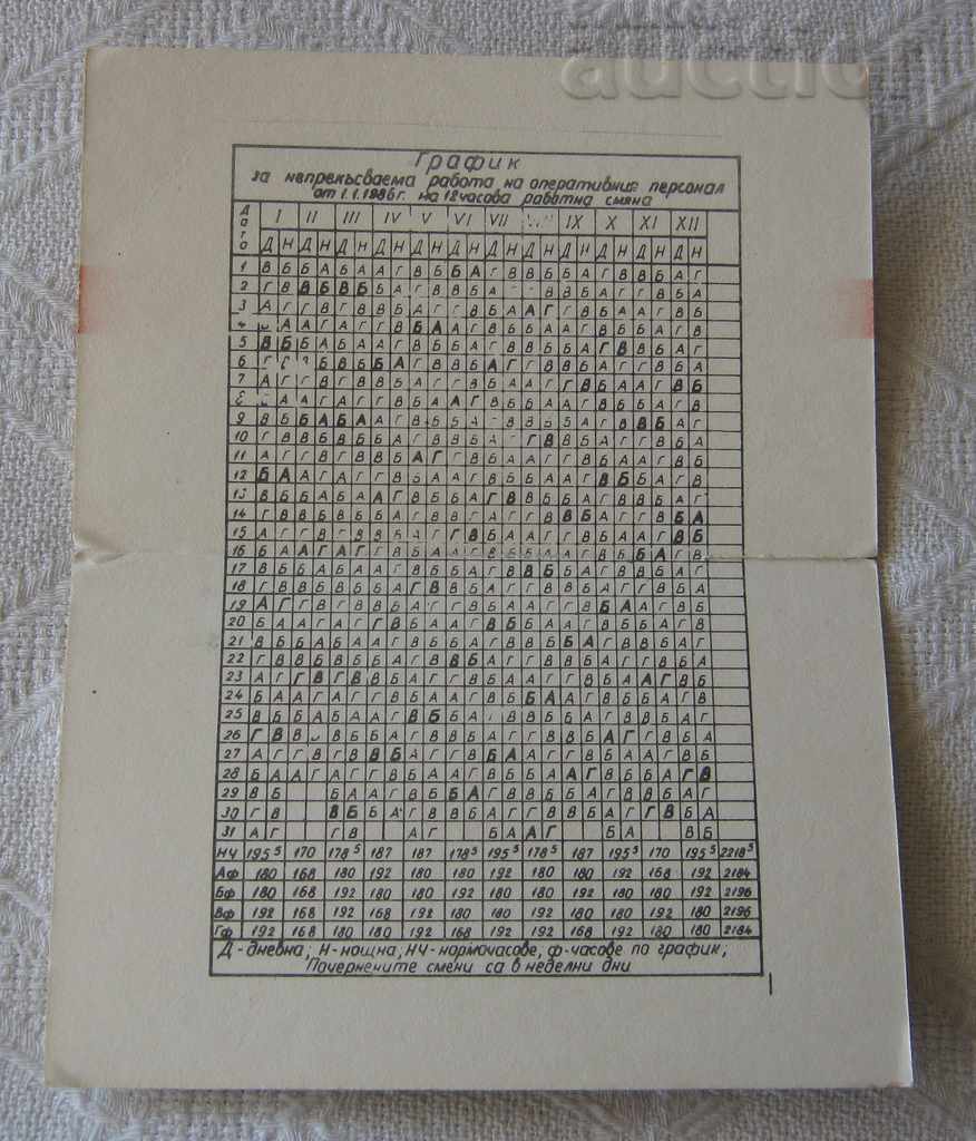 Auction STARA ZAGORA SHK CHEMICAL PLANT CALENDAR 1986 Auction STARA ZAGORA SHK CHEMICAL PLANT CALENDAR 1986