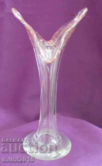 Art Nouveau Secession Crystal Vase