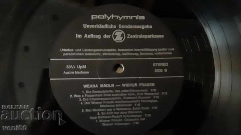 Auction  Gramophone record - Viennese ladies