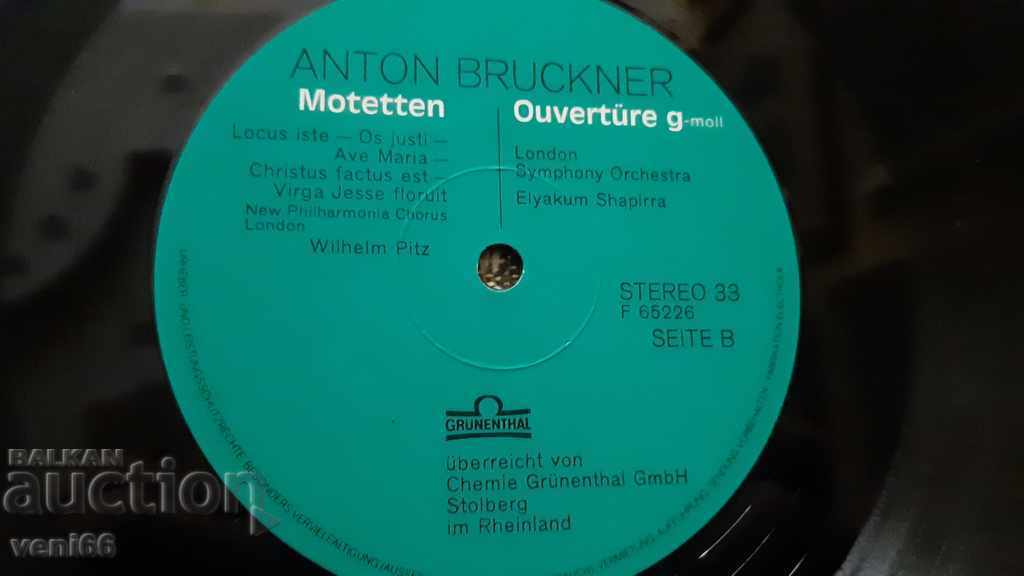 Auction Gramophone record - Anton Bruckner Auction Gramophone record - Anton Bruckner