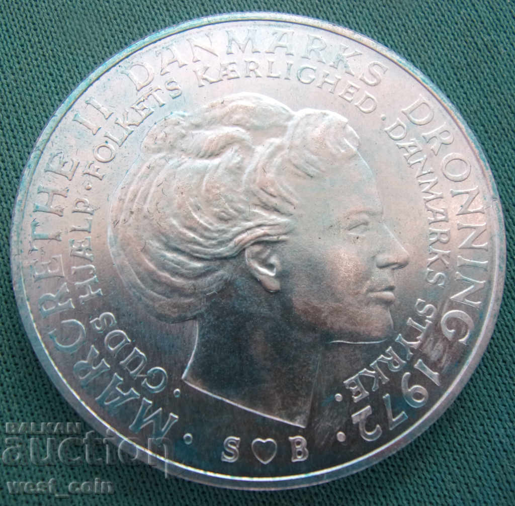 Denmark 10 Crowns 1972 Rare coin