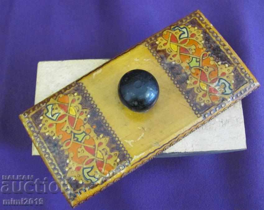 Auction 19th century Ink pad - wood Auction 19th century Ink pad - wood