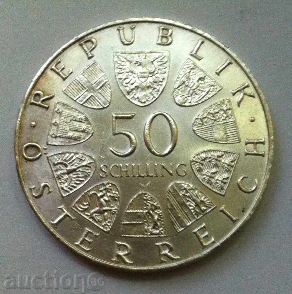 Ασημένιο 50 σελίνια Αυστρία 1970 - ασημένιο νόμισμα με τιμή € 25.56 | 49.99 BGN