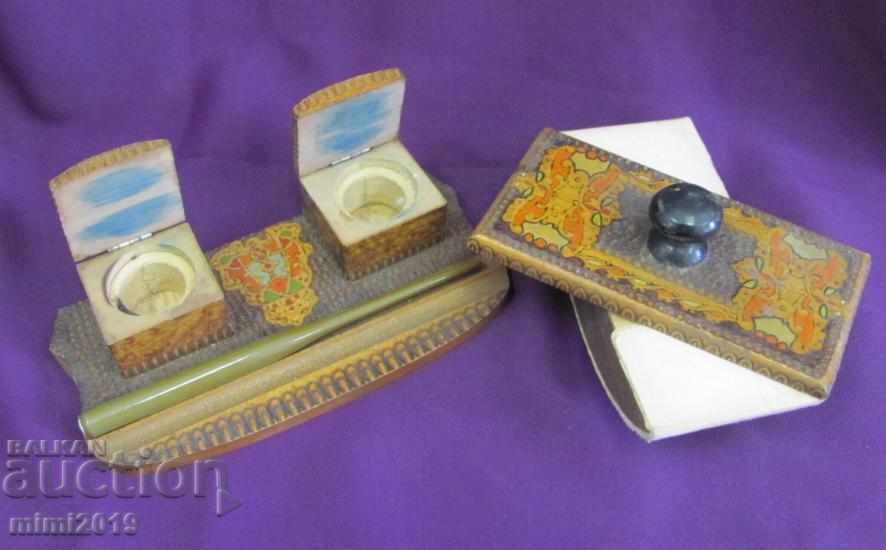 Delivery of 19th Century Wooden Writing Set Delivery of 19th Century Wooden Writing Set