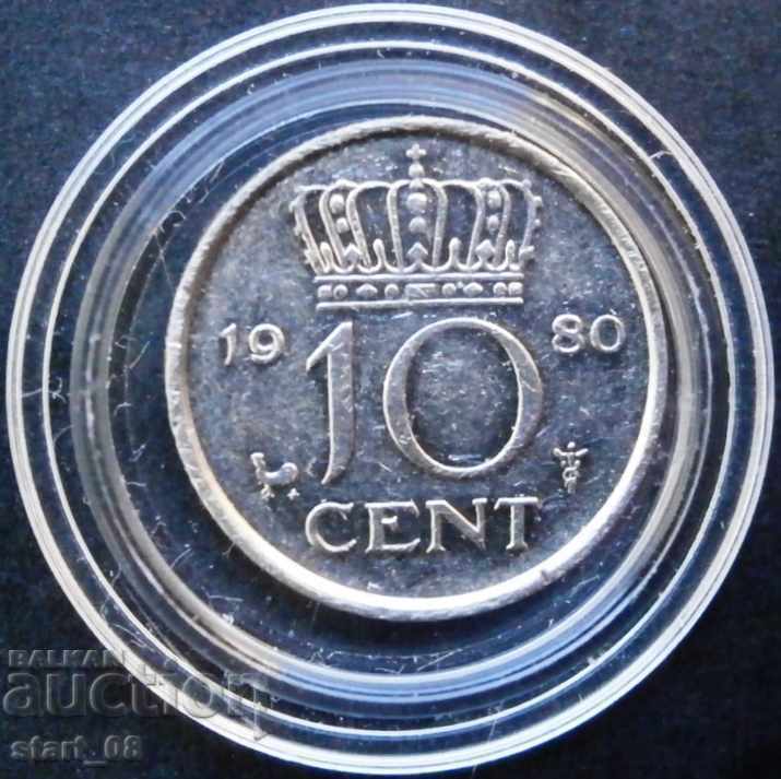 Нидерландия 10 цента 1980г