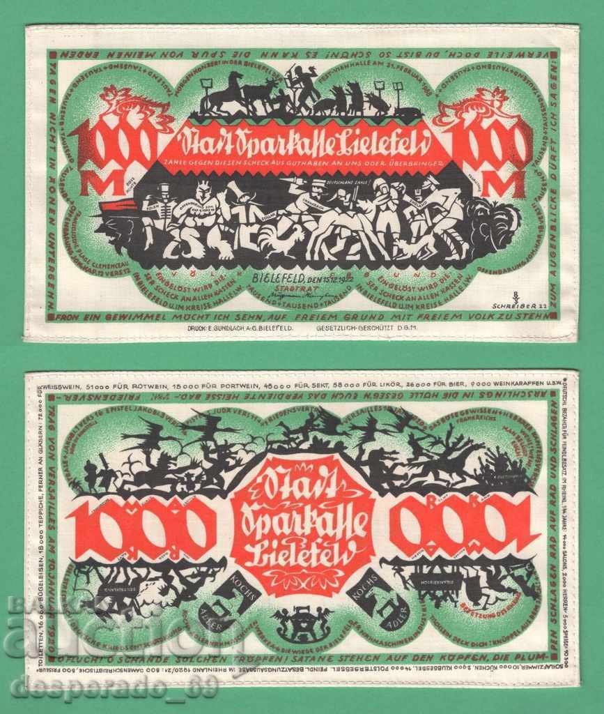 (Bielefeld) 1000 marks 1922 UNC (cloth)