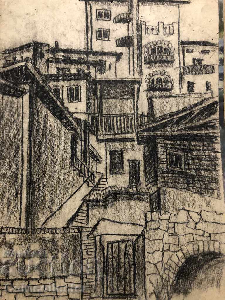 An old work with charcoal 1968 with price 31.00 BGN | € 15.85 An old work with charcoal 1968 with price 31.00 BGN | € 15.85