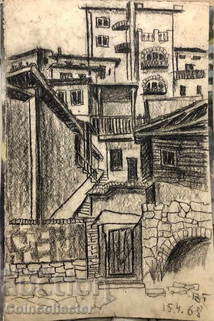 Delivery of An old work with charcoal 1968 Delivery of An old work with charcoal 1968