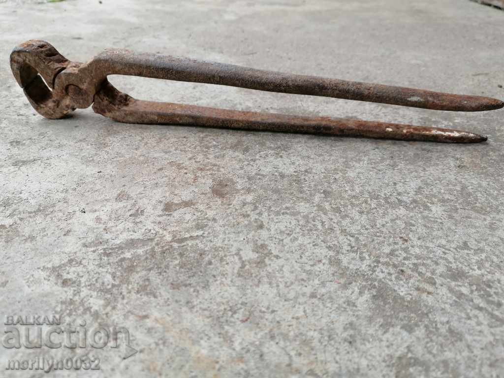 Clești vechi de fierar, șindrilă, fier forjat - 5