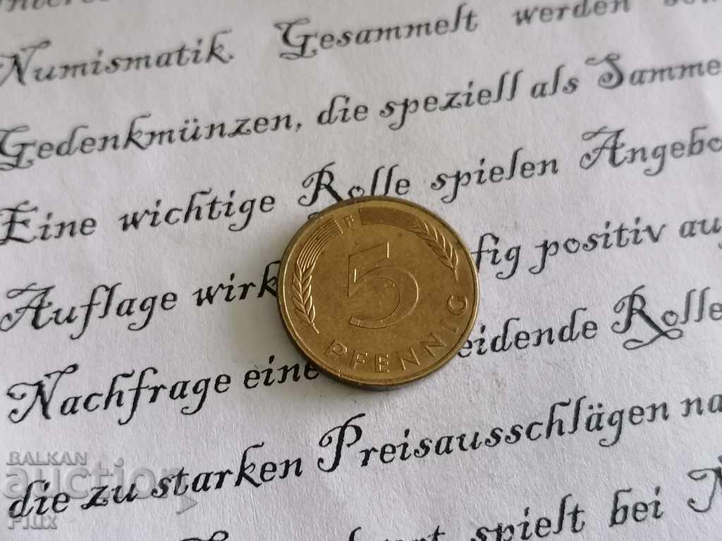 Coin - Germany - 5 pfennigs 1982; F series
