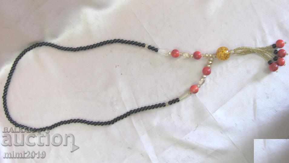 Licitație Colier Vintage pentru femei Colier mărgele de sticlă Licitație Colier Vintage pentru femei Colier mărgele de sticlă