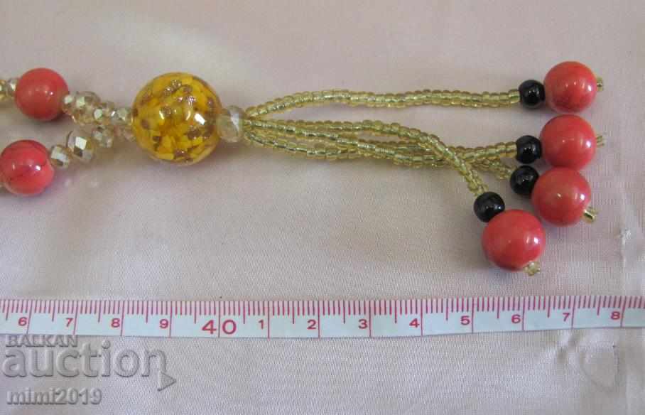 Colier Vintage pentru femei Colier mărgele de sticlă - 7 Colier Vintage pentru femei Colier mărgele de sticlă - 7