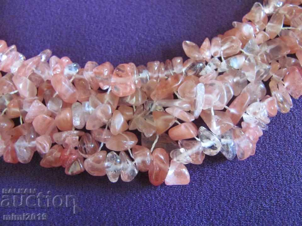 Auction Vintage Women's Necklace Necklace Natural Pink Crystal Auction Vintage Women's Necklace Necklace Natural Pink Crystal