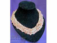 Vintage Women's Necklace Necklace Natural Pink Crystal
