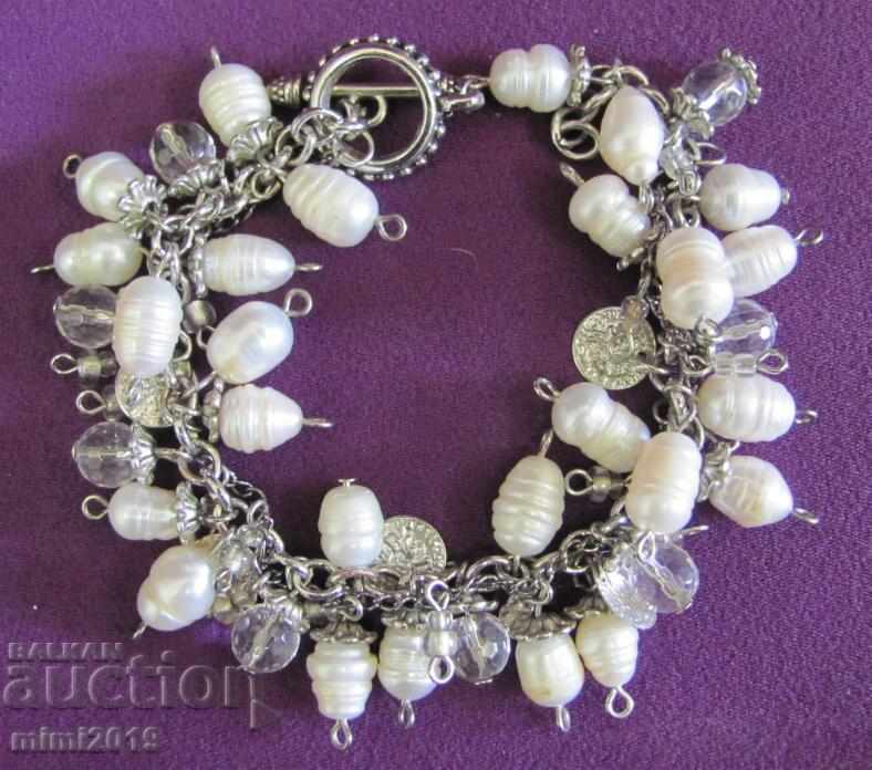 Brățară Vintage pentru femei perle naturale