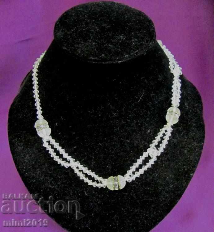 Auction 30s 2 pcs. Old Ladies Necklaces Crystal Beads Auction 30s 2 pcs. Old Ladies Necklaces Crystal Beads