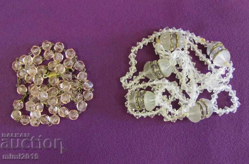 30s 2 pcs. Old Ladies Necklaces Crystal Beads - 5 30s 2 pcs. Old Ladies Necklaces Crystal Beads - 5