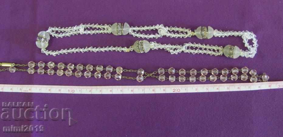 30s 2 pcs. Old Ladies Necklaces Crystal Beads - 7 30s 2 pcs. Old Ladies Necklaces Crystal Beads - 7