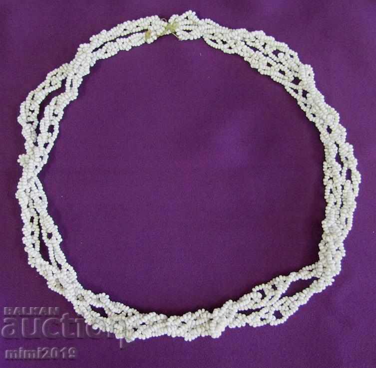19th century Ladies necklace white glass beads with price 120.00 BGN | € 61.36 19th century Ladies necklace white glass beads with price 120.00 BGN | € 61.36