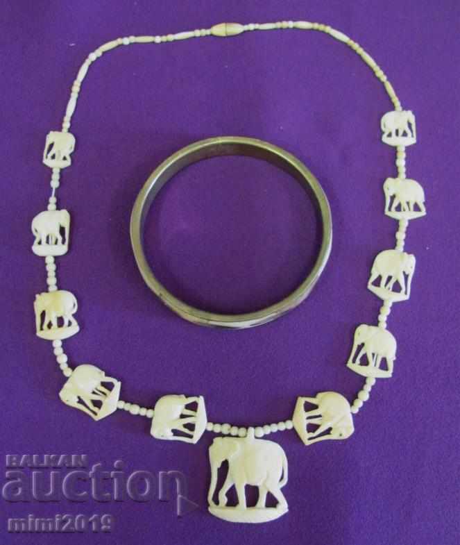 Vintage Women's Necklace, Necklace and Bracelet. bronze and bone with price 50.00 BGN | € 25.56 Vintage Women's Necklace, Necklace and Bracelet. bronze and bone with price 50.00 BGN | € 25.56