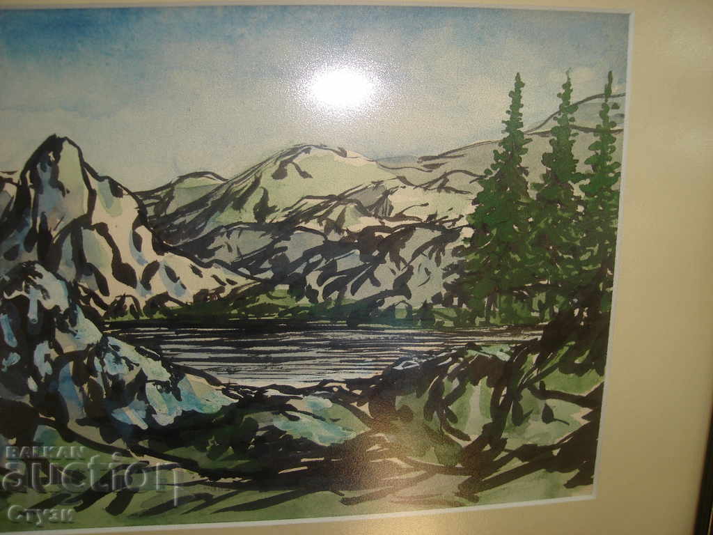 Δημοπρασία Πίνακας «Ορεινό τοπίο», ακουαρέλα 17 x 28,5 εκ Δημοπρασία Πίνακας «Ορεινό τοπίο», ακουαρέλα 17 x 28,5 εκ