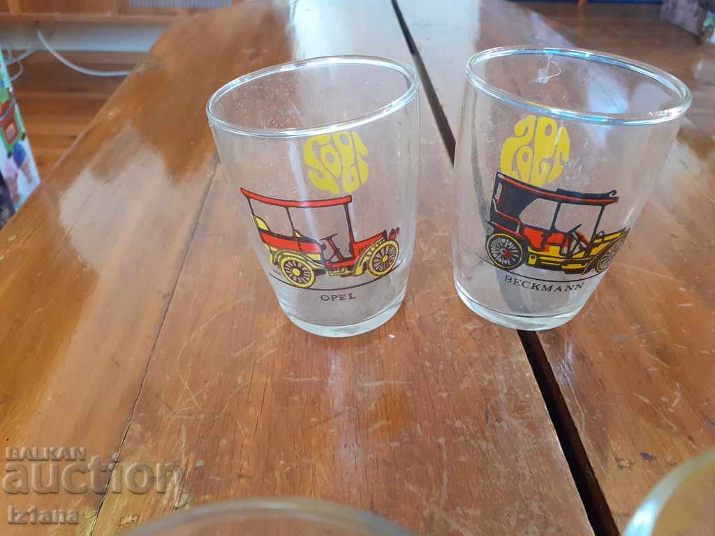 Стара стъклена чаша,чаши - 5 Стара стъклена чаша,чаши - 5