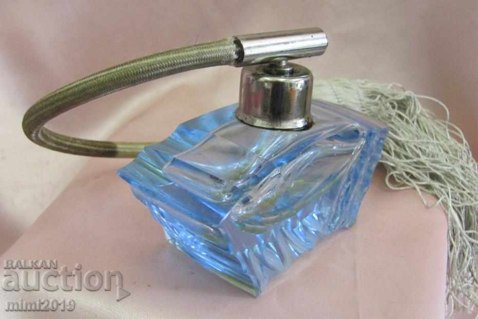 Auction Old Crystal Bottle for Perfume Bohemia Auction Old Crystal Bottle for Perfume Bohemia