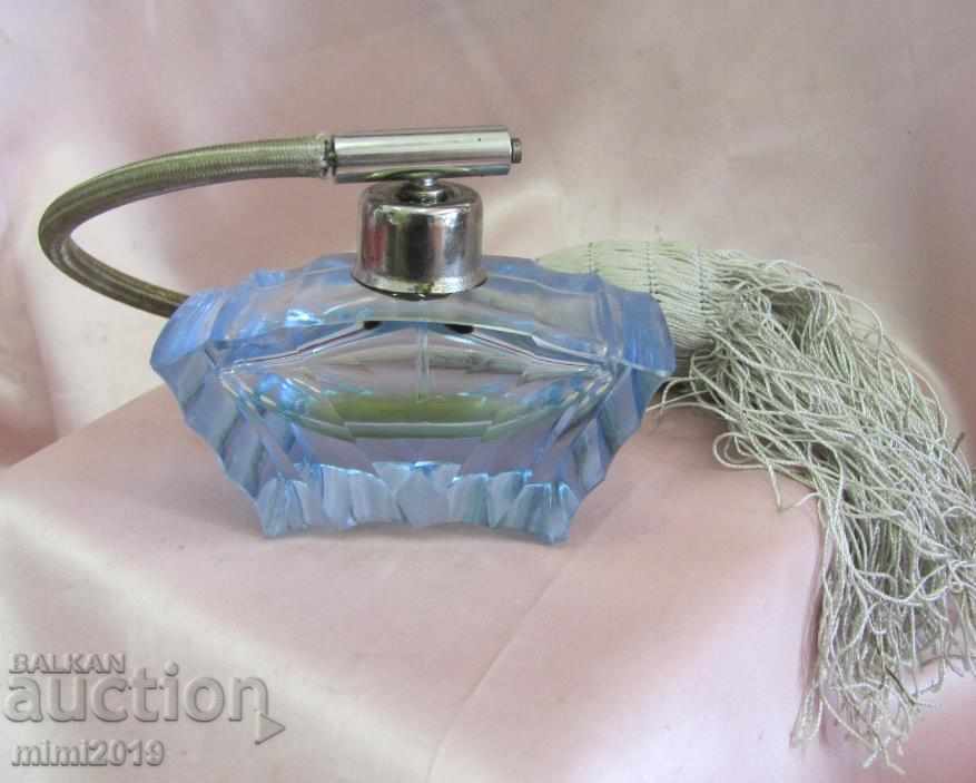 Old Crystal Bottle for Perfume Bohemia - 6 Old Crystal Bottle for Perfume Bohemia - 6