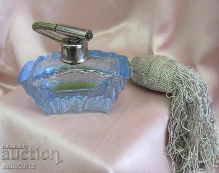 Sticlă de cristal veche pentru parfum Boemia