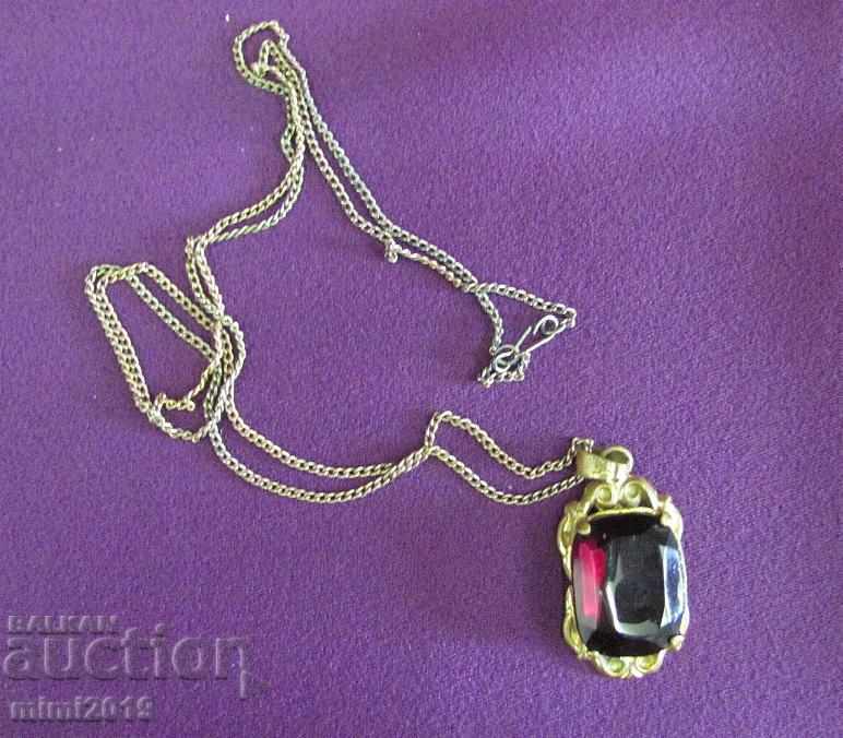 30's Women's Necklace, Necklace polished red crystal with price 70.00 BGN | € 35.79 30's Women's Necklace, Necklace polished red crystal with price 70.00 BGN | € 35.79