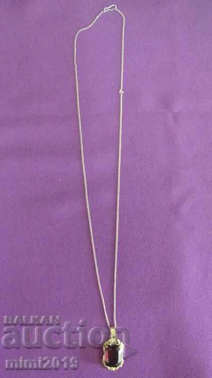 Auction 30's Women's Necklace, Necklace polished red crystal Auction 30's Women's Necklace, Necklace polished red crystal