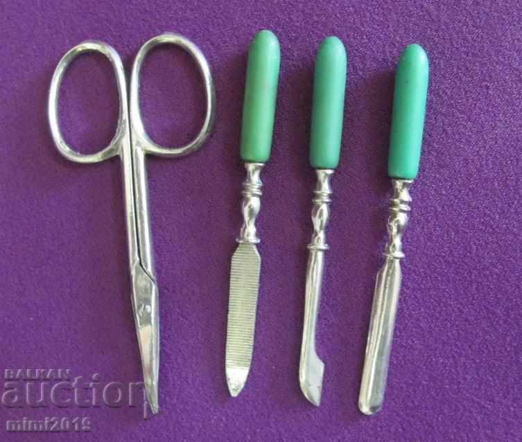 30's Women's Manicure Set Bronze Box - 5 30's Women's Manicure Set Bronze Box - 5