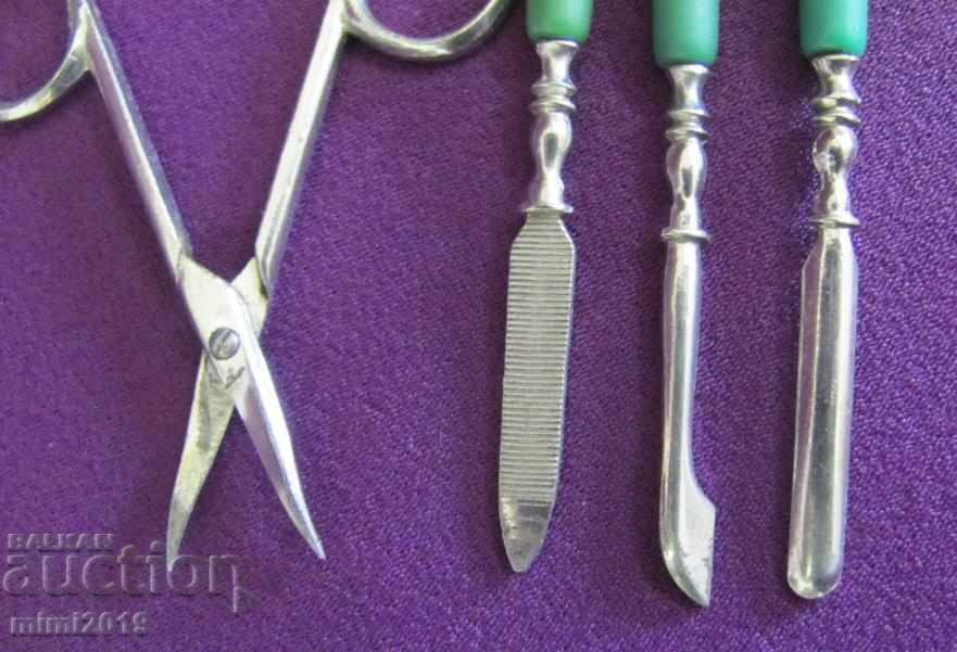 30's Women's Manicure Set Bronze Box - 6 30's Women's Manicure Set Bronze Box - 6