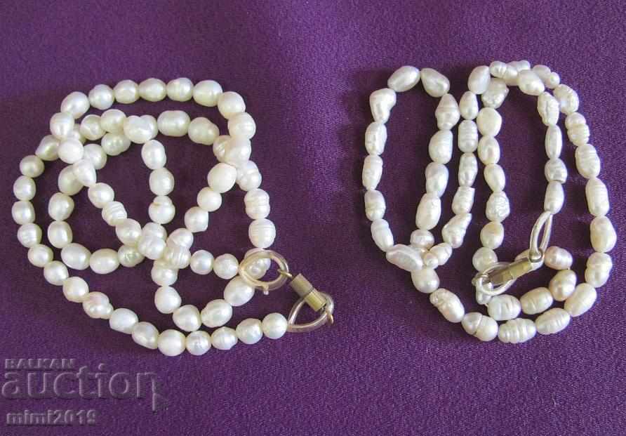 2 coliere pentru femei, coliere perle naturale